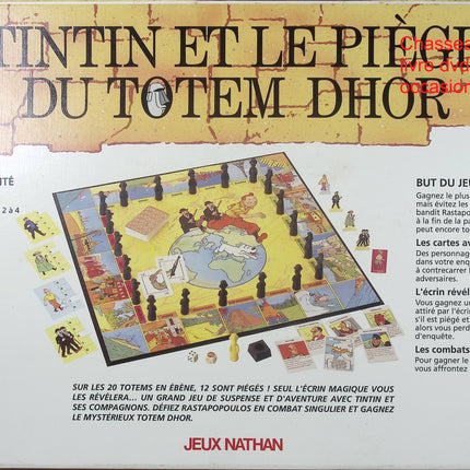 Jeu de société Tintin et le piège du totem d’or Nathan jeu d’aventure famille enfants enquête dès 7 ans - jeu de société