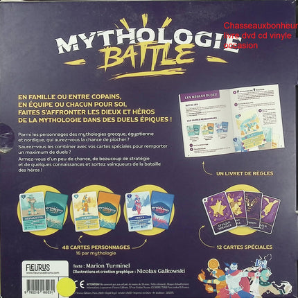 Jeu de cartes Mythologie Battle jeu stratégie combat mythes héros dieux famille enfants dès 8 ans - jeu de société