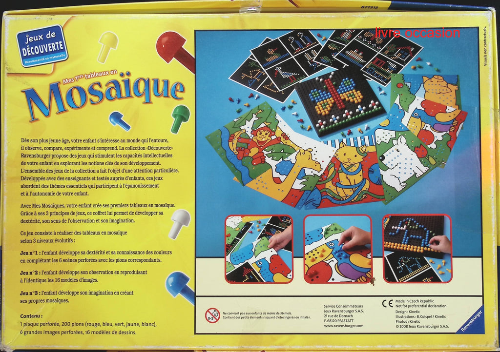 Mes 1ers tableaux en Mosaïque - RAVENSBURGER - jeu de société