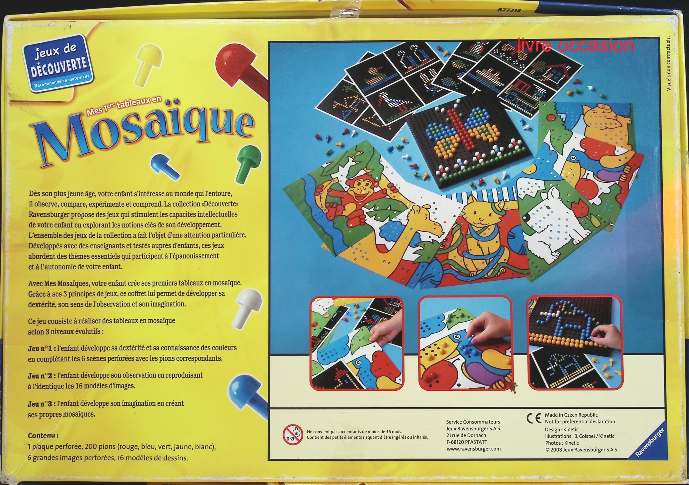 Mes 1ers tableaux en Mosaïque - RAVENSBURGER - jeu de société