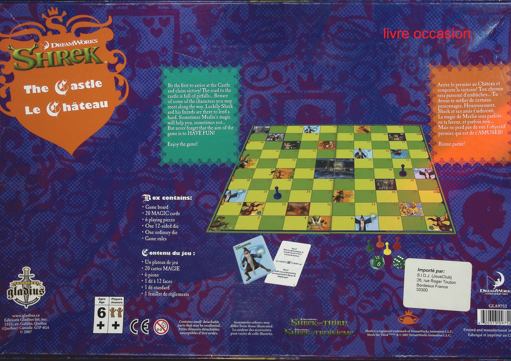 Shrek "Le Château" - DreamWorks - jeu de société