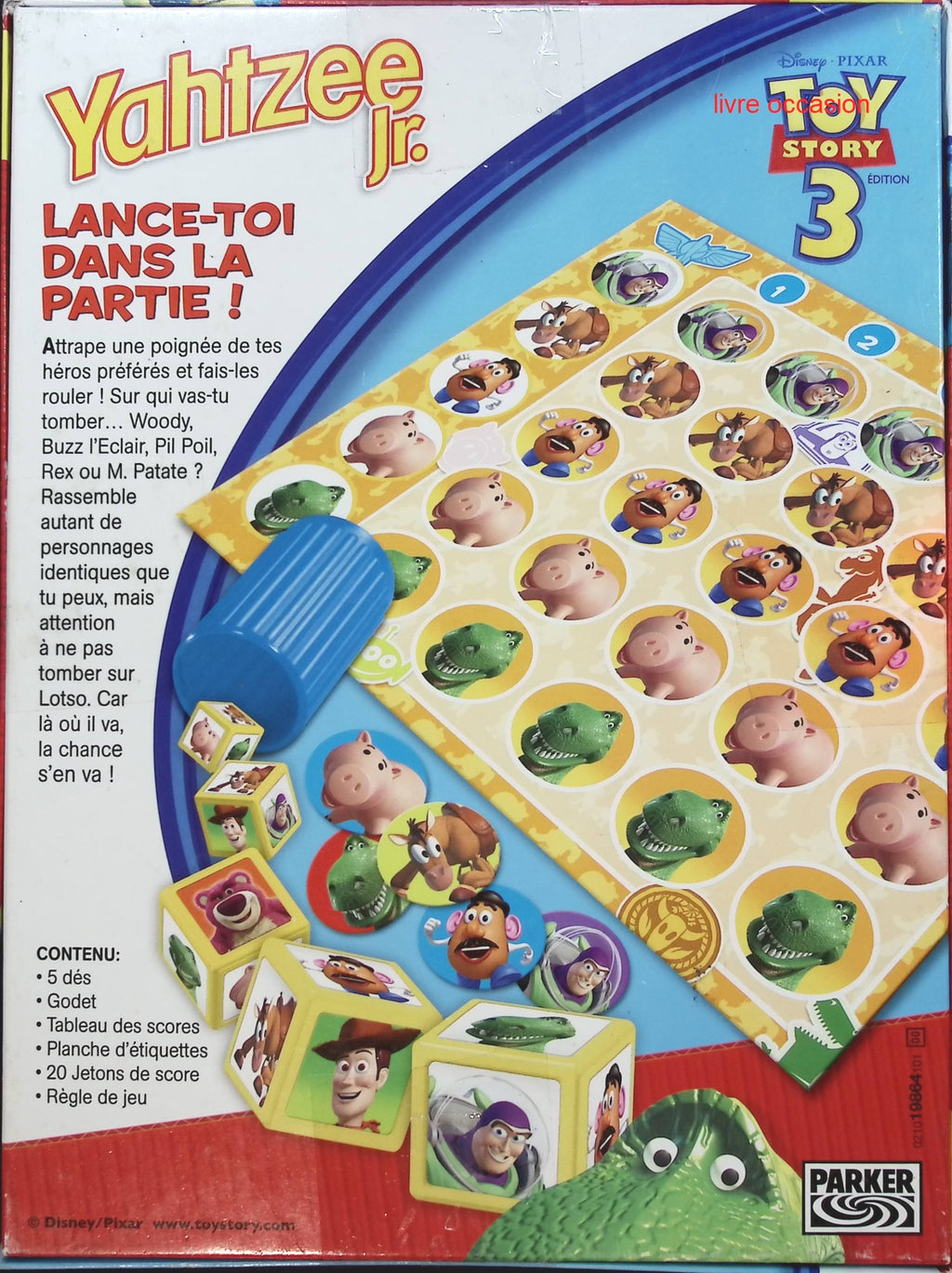 Yahtzee -Toy story 3 - Hasbro - jeu de société