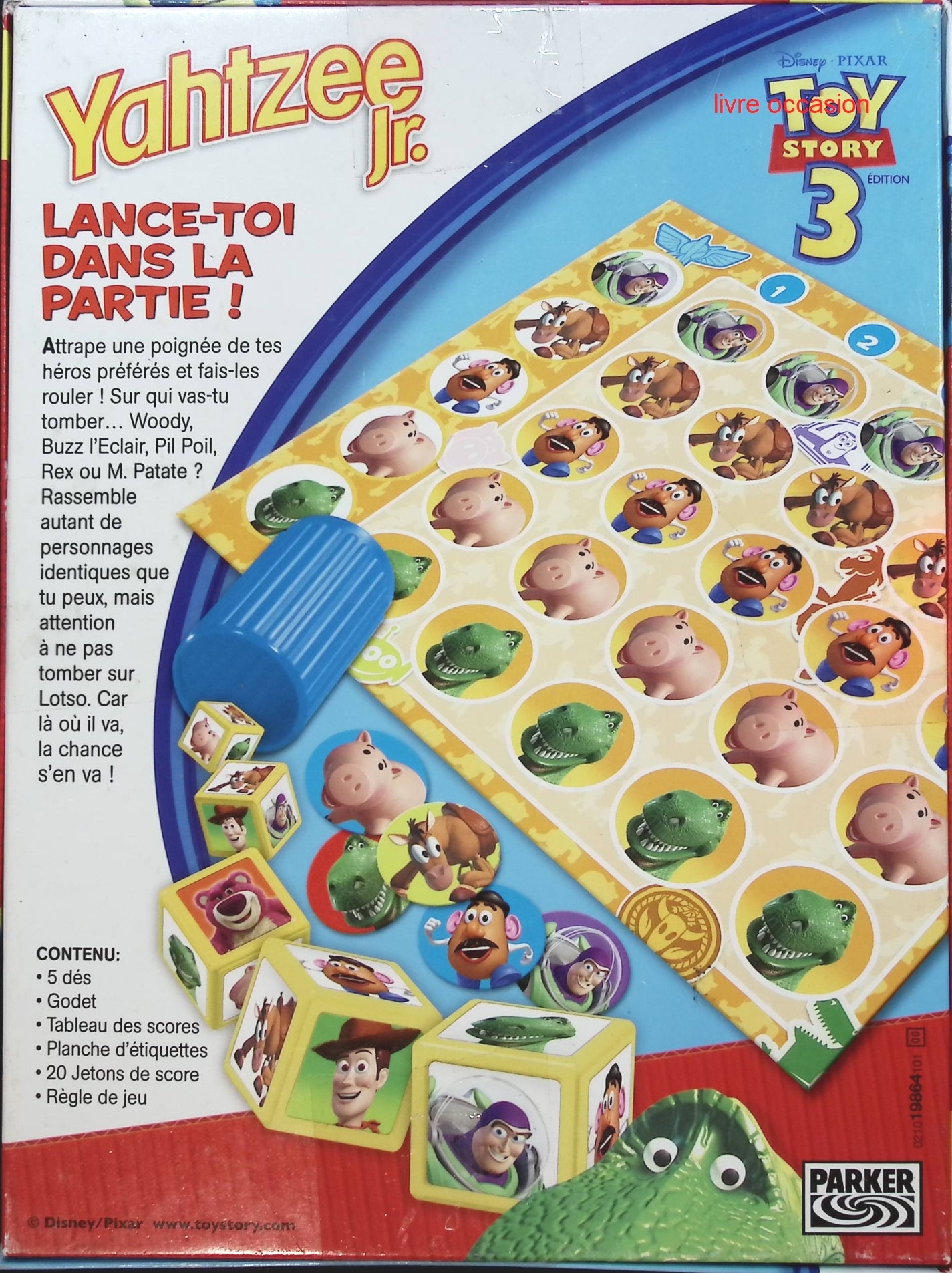 Yahtzee -Toy story 3 - Hasbro - jeu de société