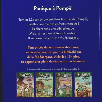 La Cabane magique Tome 8 – Panique à Pompéi – Mary Pope Osborne – Roman jeunesse, aventure et histoire - Livre