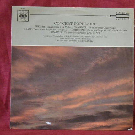 Popular Concert Weber Wagner Liszt Borodin Brahms - 33 rpm vinyl record