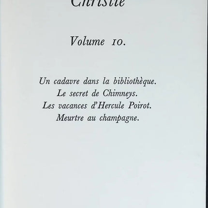 Sämtliche Werke - Agatha Christie - Band 10 - Eine Leiche in der Bibliothek/Das Geheimnis der Kamine/Hercule Poirots Ferien/Mord durch Champagner - Buch