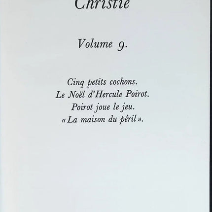 Complete Works - Agatha Christie - Volume 9 - Five Little Pigs, Hercule Poirot's Christmas, Poirot Plays the Game, The House of Peril - book