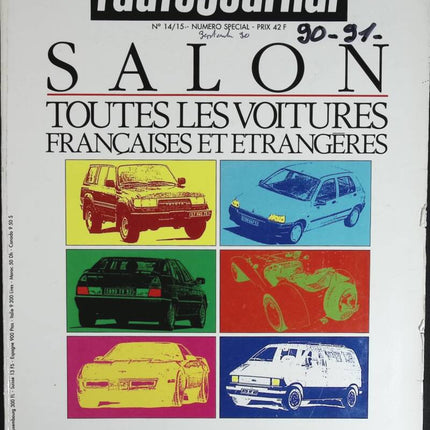 Spécial salon - L'auto journal - n° 14/15 - 1990 - revue magazine - voiture