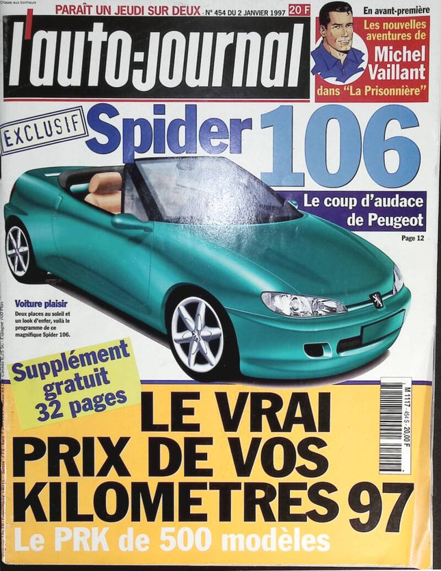 Spider 106 - L'auto journal - n° 454 - 1997 - magazine review - car