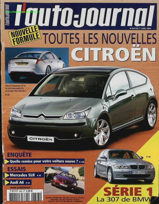Toutes les nouvelles Citroën - L'auto journal - n° 643 - 2004 - revue magazine - voiture