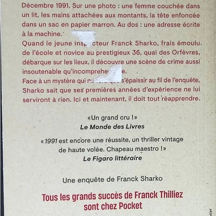 1991 - Franck Thilliez - Buch