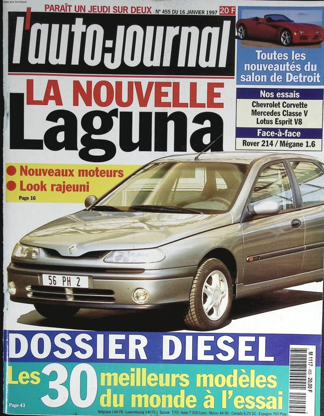 The new Laguna - L'auto journal - n° 455 - 1997 - magazine review - car