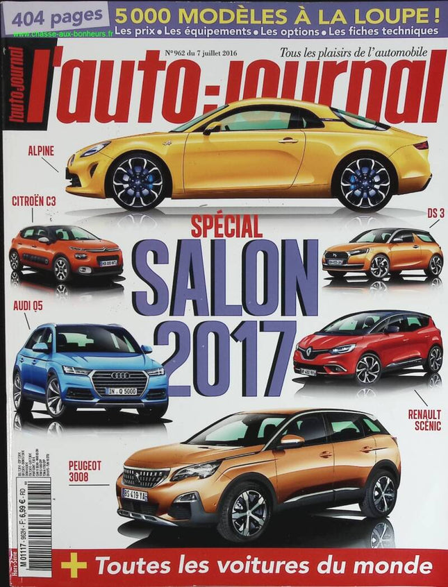 Spécial salon 2017 - L'auto journal - n° 962 - 2016 - revue magazine - voiture