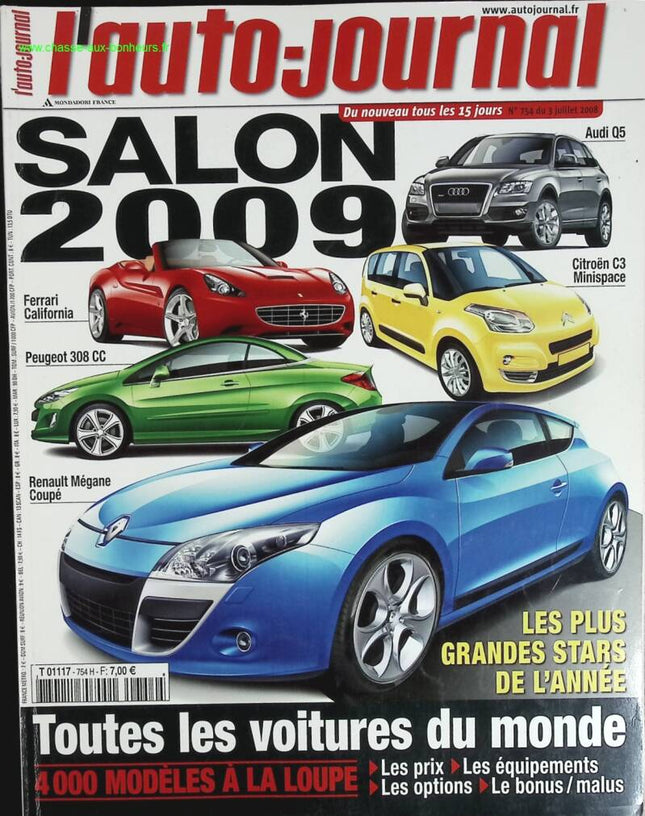 Spécial salon 2009 - L'auto journal - n° 754 - 2008 - revue magazine - voiture