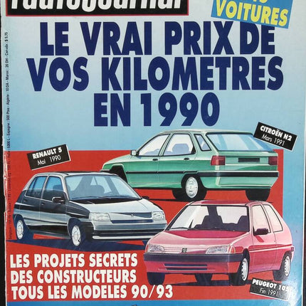 Der wahre Preis Ihrer Kilometer im Jahr 1990 - L'auto journal - Nr. 1 - 1990 - Zeitschriftenkritik - Auto