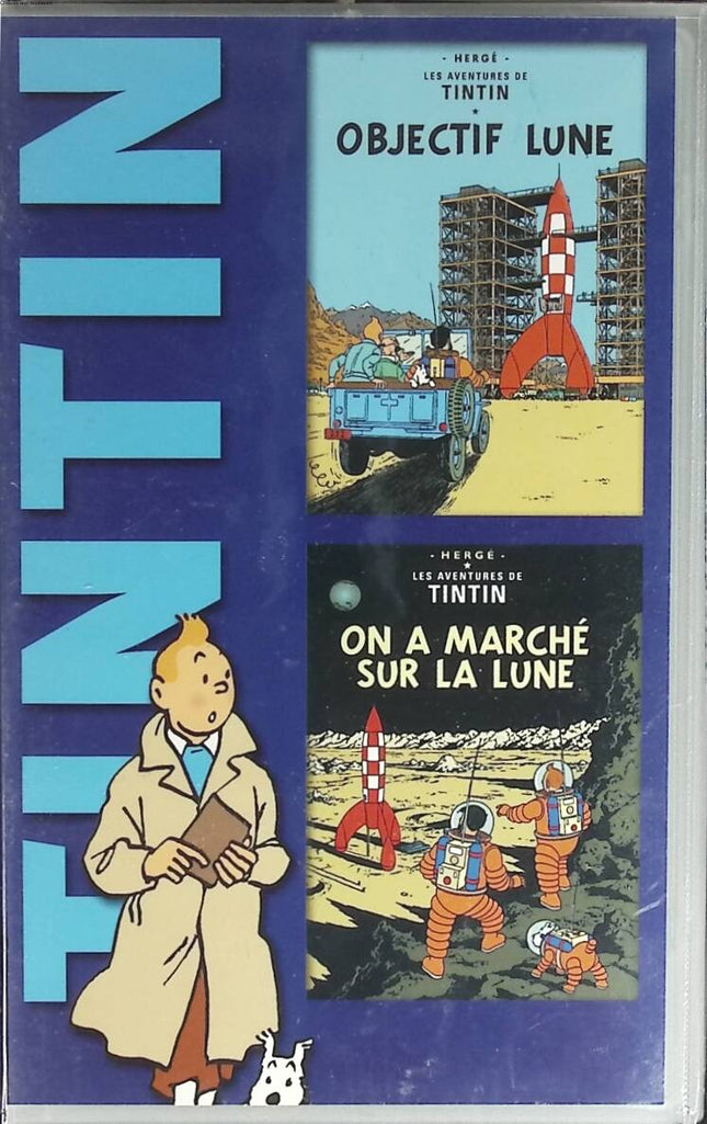 The Adventures of Tintin - Destination Moon / We Walked on the Moon - VHS Video Cassette K7