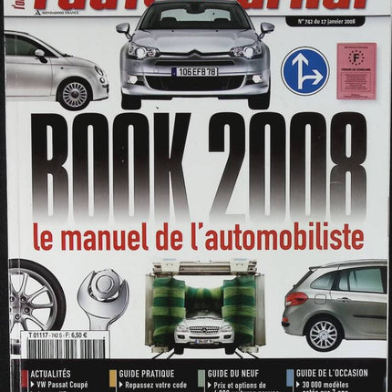 BOOK 2008 - L'auto journal - n° 742 - 2008 - revue magazine - voiture