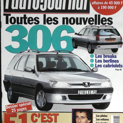 Toutes les nouvelles 306 - L'auto journal - n° 458 - 1997 - revue magazine - voiture