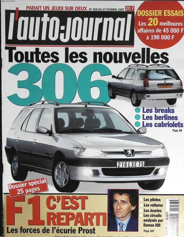 All the new 306s - L'auto journal - n° 458 - 1997 - magazine review - car
