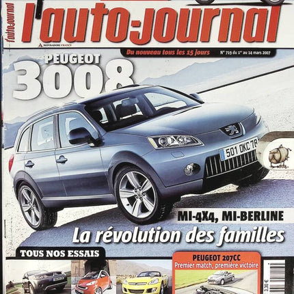 Peugeot 3008 - L'auto journal - n° 719 - 2007 - magazine review - car
