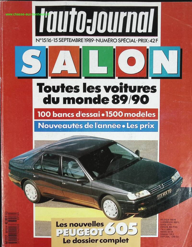 Spécial salon 1989 1990 - L'auto journal - n° 15/16 - 1989 - revue magazine - voiture