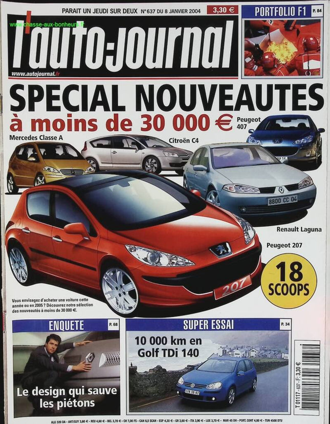 Spécial nouveautés - L'auto journal - n° 637 - 2004 - revue magazine - voiture