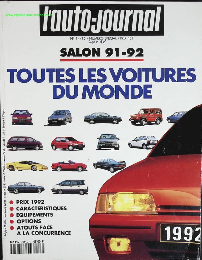 Spécial salon 1991 1992 - L'auto journal - n° 14/15 - 1991 - revue magazine - voiture