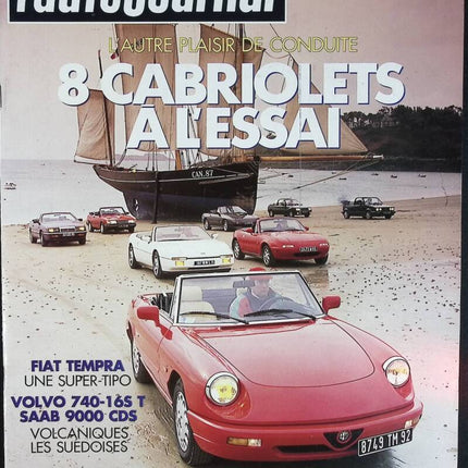 8 cabriolets à l'essai - L'auto journal - n° 9 - 1990 - revue magazine - voiture