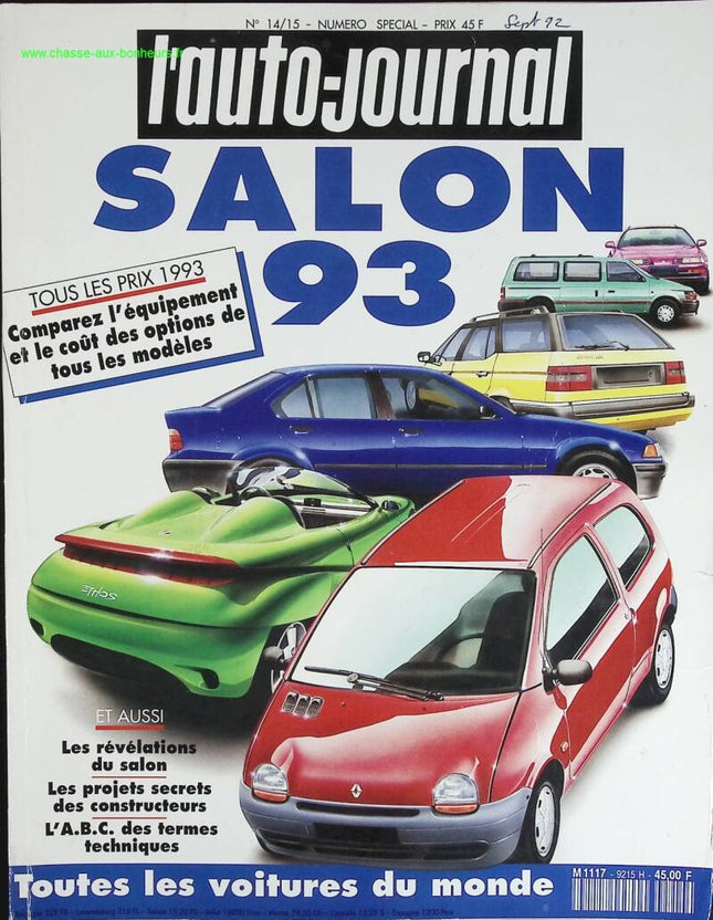 Spécial salon 1993 - L'auto journal - n° 14/15 - 1992 - revue magazine - voiture
