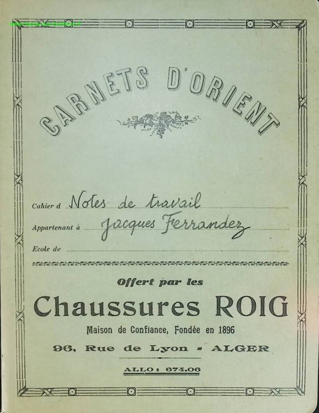 Oriental Notebook Working Notes - Jacques Ferrandez - Buch