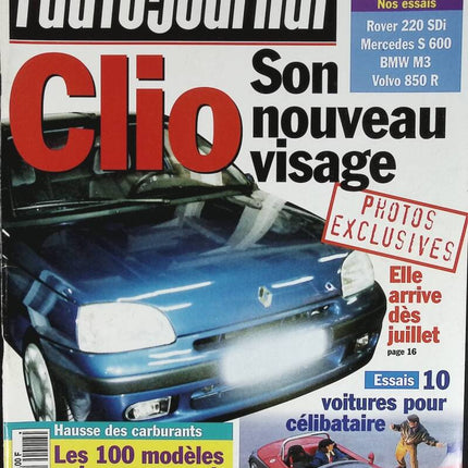 Clio son nouveau visage - L'auto journal - n° 428 - 1996 - revue magazine - voiture