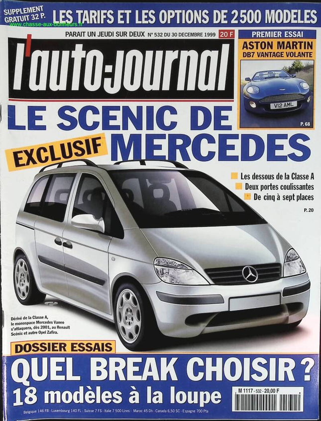 Le Scénic de Mercedes - L'auto journal - n° 532 - 1999 - revue magazine - voiture