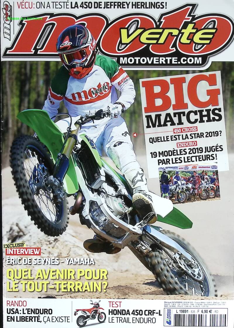 450 Cross Enduro - Moto verte - Nr. 535 - 2018 - Zeitschriftentest - Moto