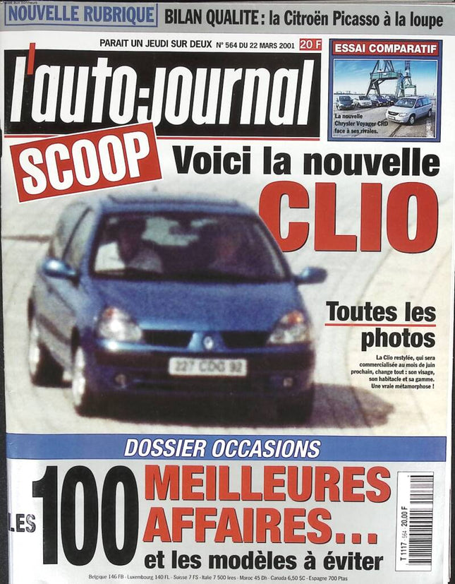 New Clio - L'auto journal - n° 564 - 2001 - magazine review - car