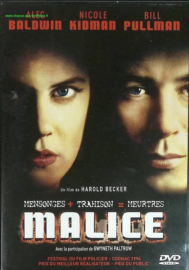 Malice – DVD – Alec Baldwin, Nicole Kidman – Thriller psychologique - DVD