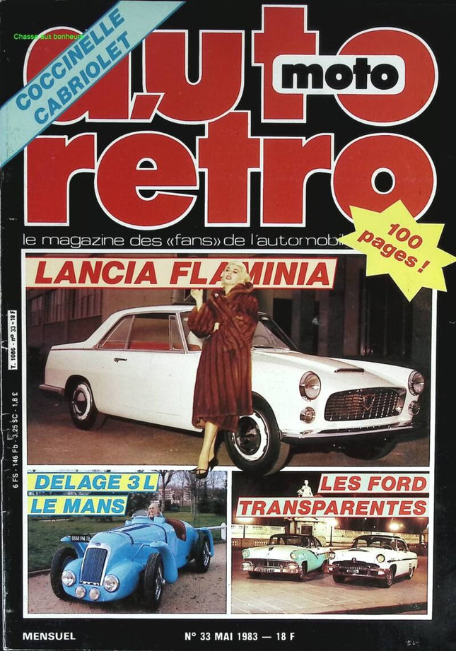 Lancia Flaminia Delage 3L Le Mans - Retro Cars and Motorcycles - No. 33 - 1983 - Magazine Review - Car