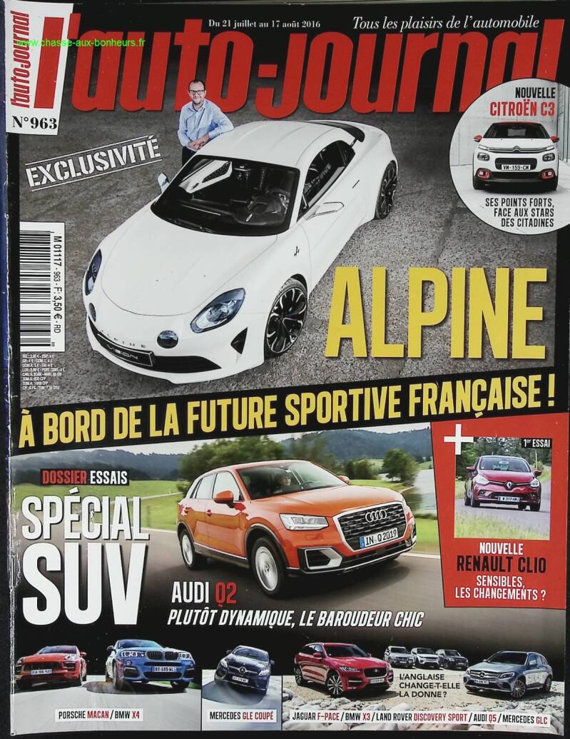 Alpine - L'auto journal - n° 963 - 2016 - magazine review - car