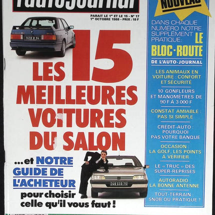 The 15 best cars of the show - L'auto journal - n° 17 - 1988 - magazine review - car