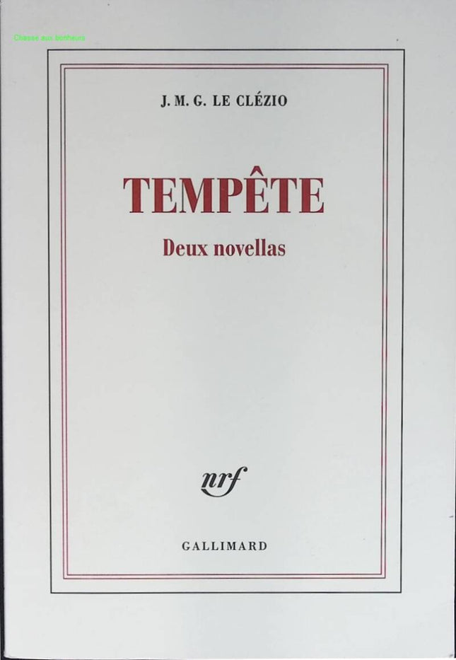 Tempête - J. M. G. Le Clézio - 2014 - livre