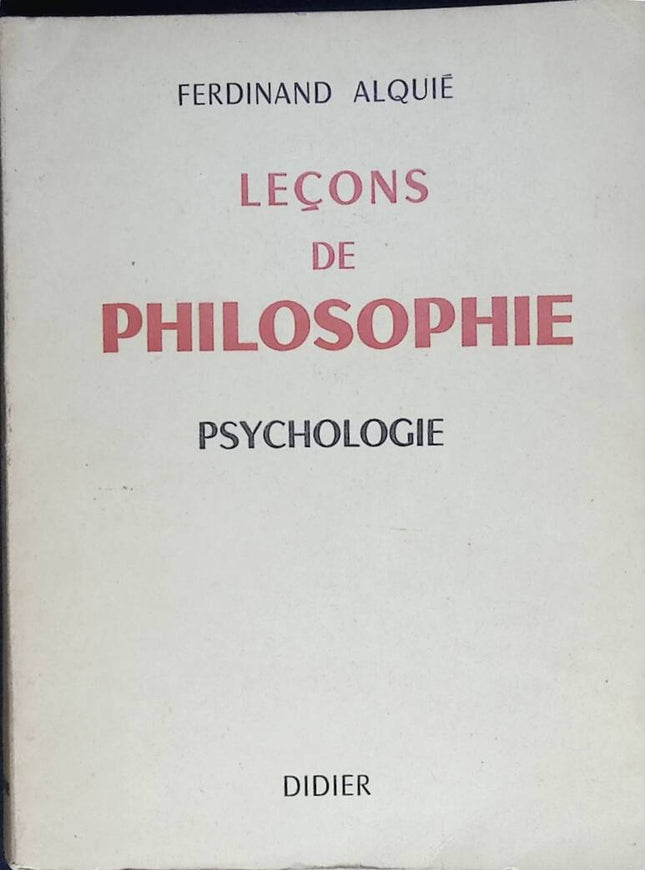 Philosophy Lessons - Ferdinand Alquié - book