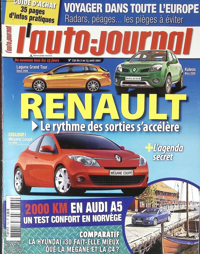 Renault's releases are accelerating - L'auto journal - n° 730 - 2007 - magazine review - car