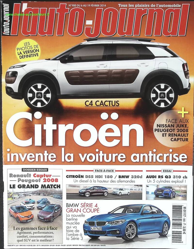 Citroën C4 Cactus - L'auto journal - n° 900 - 2014 - revue magazine - voiture
