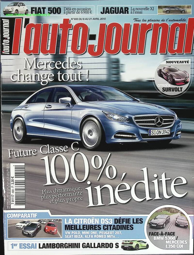 Mercedes classe C - L'auto journal - n° 800 - 2010 - revue magazine - voiture