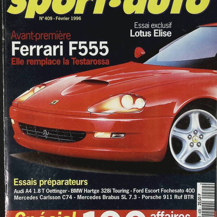 Ferrari F555 - Sport auto - n° 409 - 1996 - revue magazine - voiture