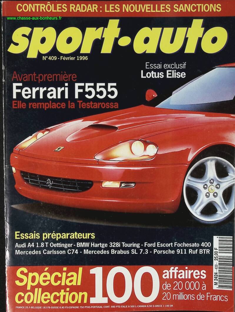 Ferrari F555 - Sport auto - n° 409 - 1996 - magazine review - car