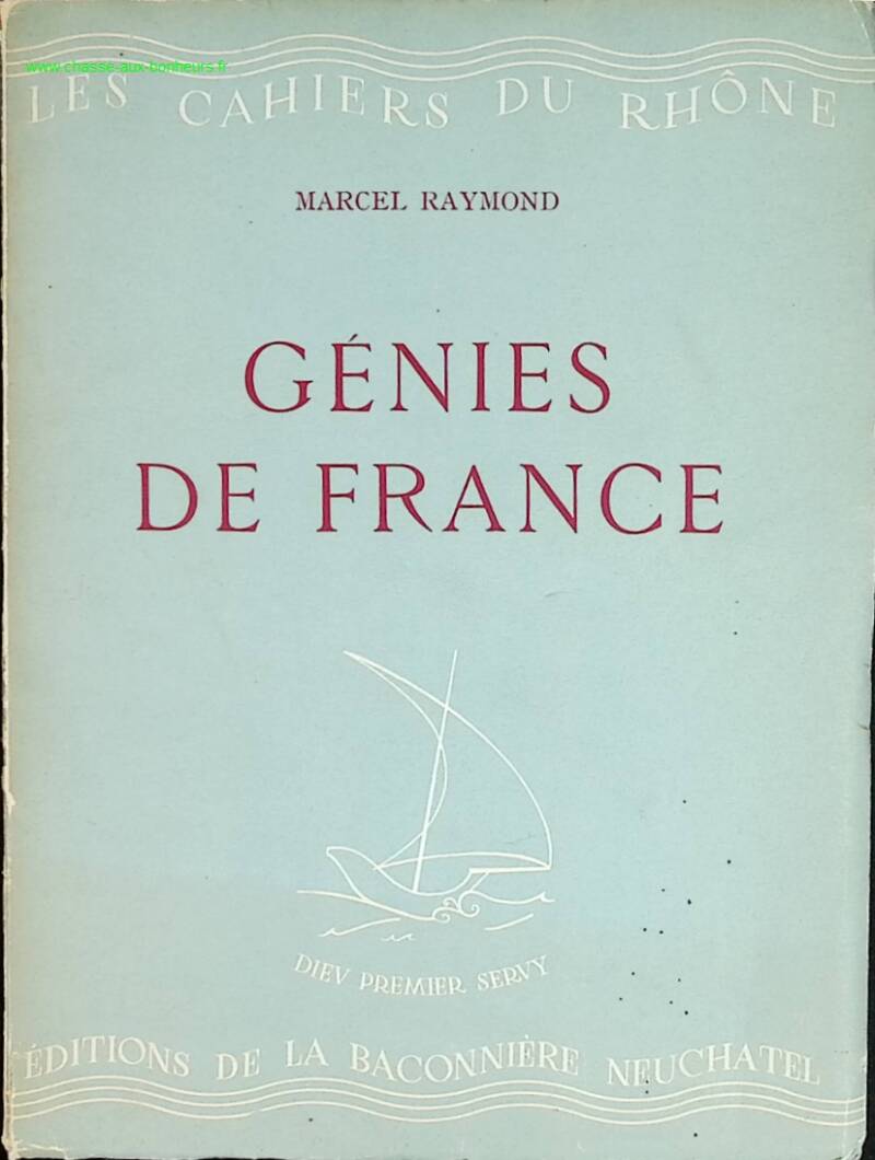 Génies de France - Marcel Raymond - livre