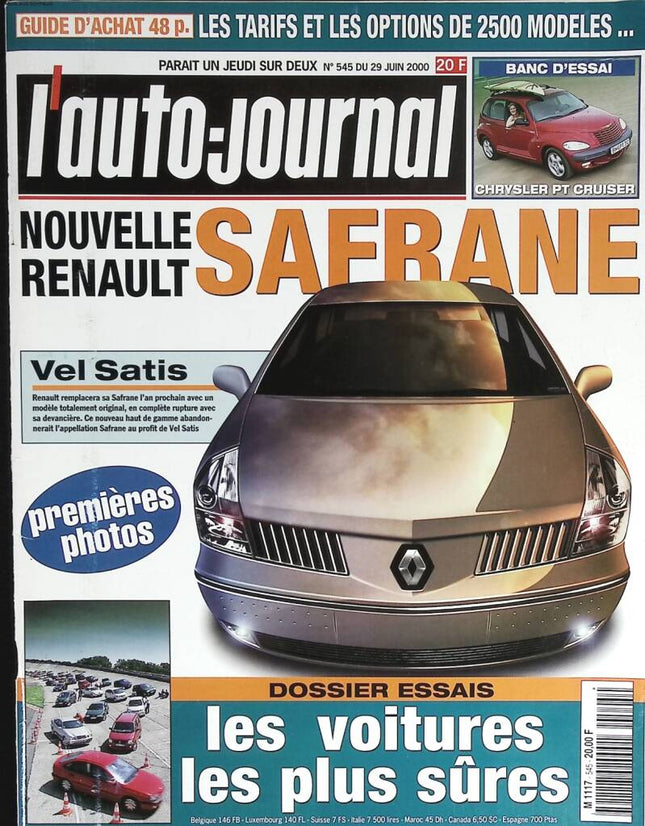 New Renault Safrane - L'auto journal - n° 545 - 2000 - magazine review - car