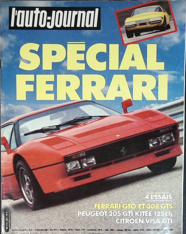 Ferrari Special - L'auto journal - n° 21 - 1984 - magazine review - car