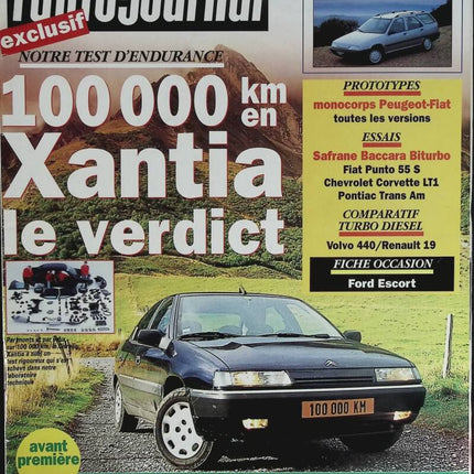 100.000 km in einem Citroën Xantia – L'auto Journal – Nr. 21 – 1993 – Zeitschriftenrezension – Auto