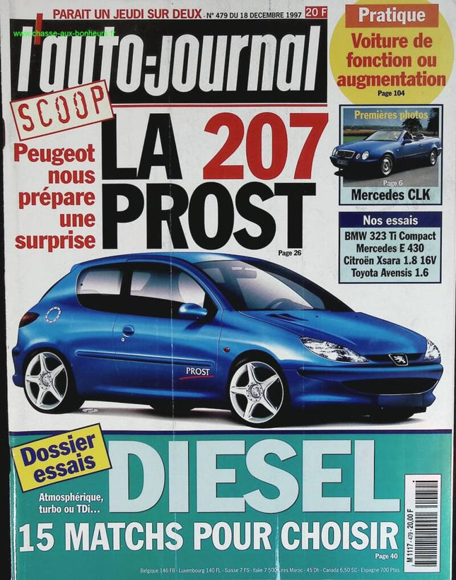 Der Peugeot 207 Prost - L'auto journal - Nr. 479 - 1997 - Zeitschriftenbericht - Auto